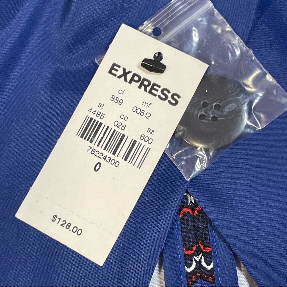 NWT Express Fitted Patterned One-Button Blazer Ja… - image 5